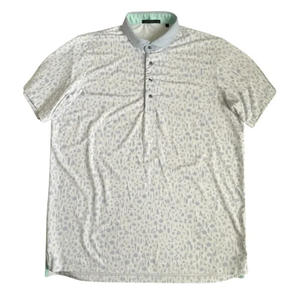 Greyson Golf Performance Polo Shirt Mens Large L All Over Print - Picture 2 of 8